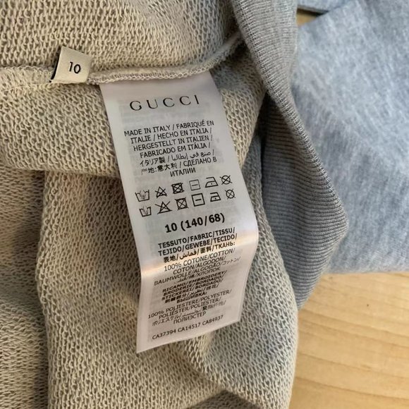 Gucci Grey Kids Punk Print Logo Sweatshirt/Hoodie - Picture 5 of 6